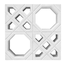 Cobogó Vazado Estilo Árabe Branco 39x39x7cm
