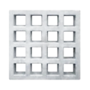 Cobogó Veneziana 16 Furos 39x39x7 Antichuva Cimento Branco