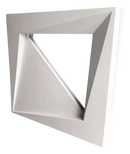 Cobogó Vazado Bandeira Dupla Face Branco 40x40cm