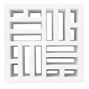 Cobogó Vazado Taco Chinês Branco 39x39x7cm